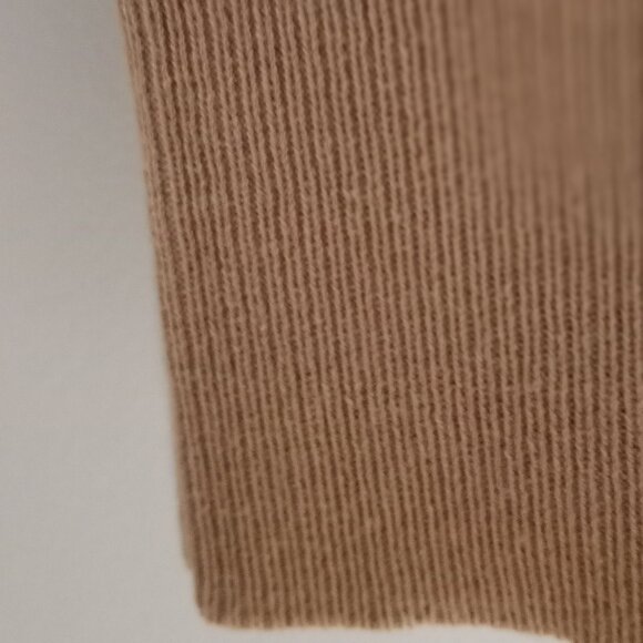 'MICHAEL KORS' Short Sleeve Scoop neck Sweater Size M Taupe/White NWT - Picture 4 of 14